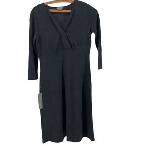 NWT Ann Taylor grey dress faux wrap. 4P
